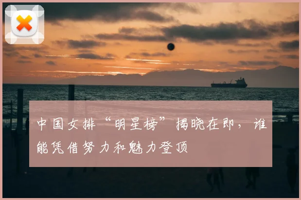 中国女排“明星榜”揭晓在即，谁能凭借努力和魅力登顶